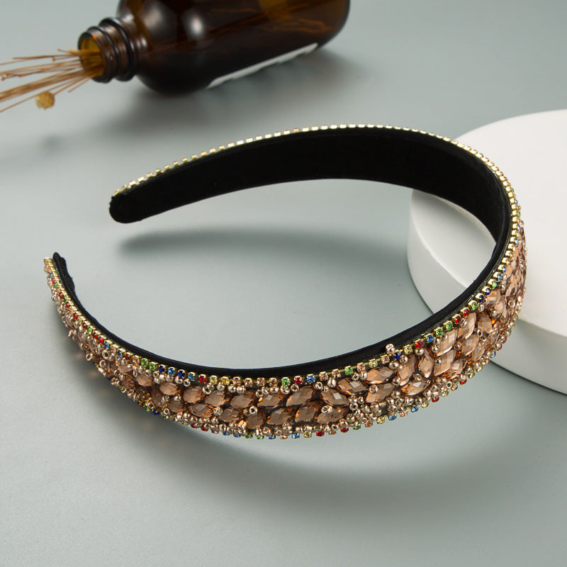 Trendy Colorful Rhinestone Hairband for Women