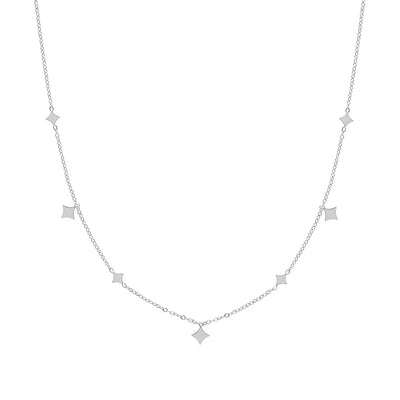 Titanium Steel Star Anklet and Necklace Set - Elegant Minimalist Design