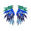 Elegant Feather Wings Alloy Inlay Glass Stone Women's Earrings