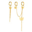 New Style Sweet And Lovely Tassel Chain Butterfly Ring 2-piece Set