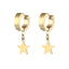 1 Piece Simple Style Pentagram Stainless Steel Plating Drop Earrings