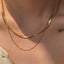 U Shape Titanium Steel Layered Snake Chain Necklace