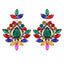 Retro Geometric Colorful Glass Plated Women's Drop Earrings