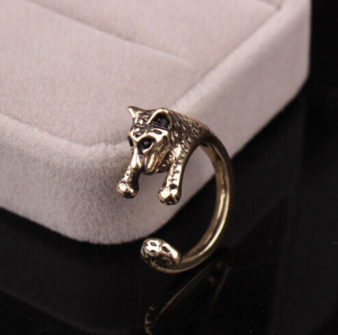 1 Piece Fashion Animal Adjustable Alloy Rings - Cute Dog, Cat, Elephant Design