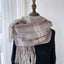 Women's Vintage Plaid Imitation Cashmere Scarf with Tassels