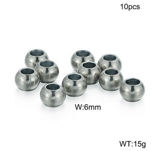 "Stainless Steel Polished Jewelry Beads and Accessories for DIY Crafting"