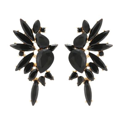 Retro Luxurious Rhinestone Wing Stud Earrings