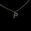 Simple Style 18k Gold Zircon Letter Pendant Necklace