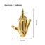 18K Gold Plated Geometric Lip Ring with Cross Sword and Buddha Design in Stainless Steel