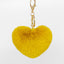 Sweet Heart Shape Alloy Valentine's Day Fur Pom Pom Keychain Pendant