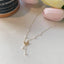 Simple Style Asymmetric Butterfly Pendant Tassel Necklace with Imitation Pearl