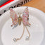 Children's Butterfly Rhinestone Hair Clip with Pearl Tassel Accessories