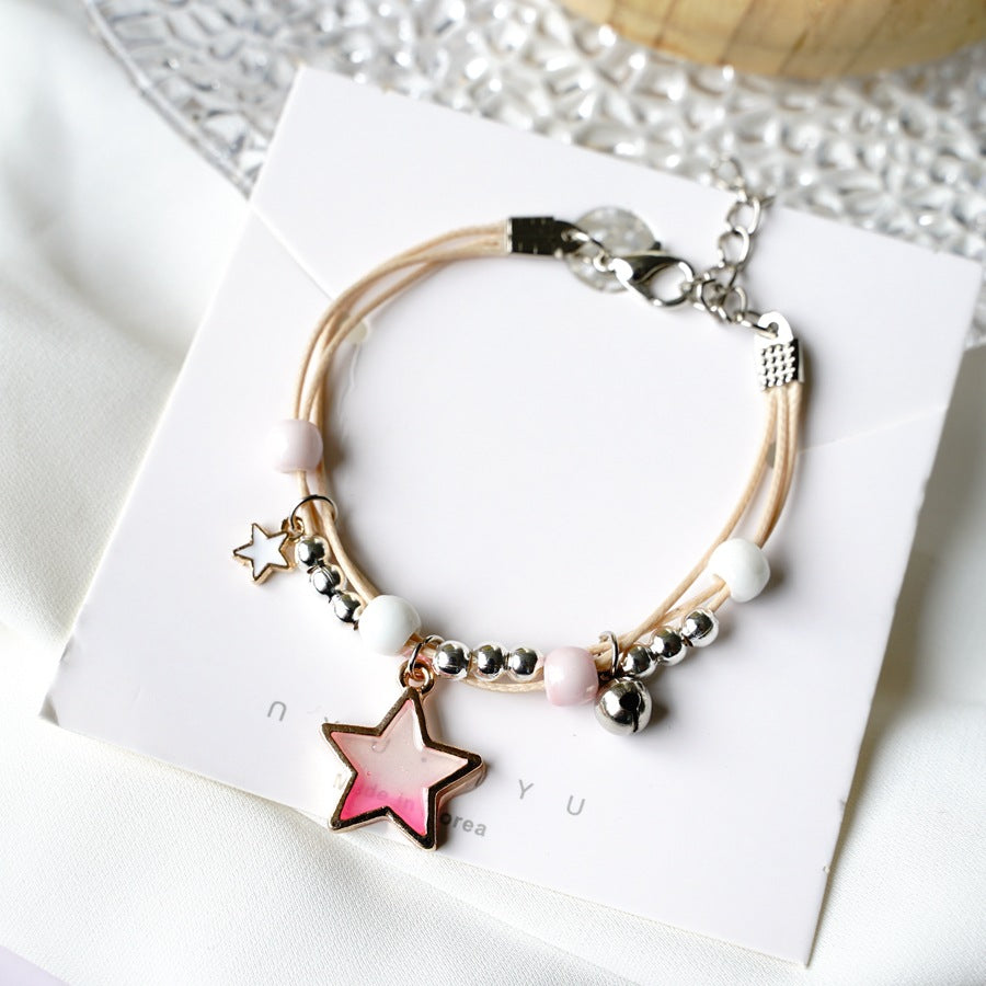 Simple Style Purple Star Butterfly Alloy Epoxy Bracelet for Women