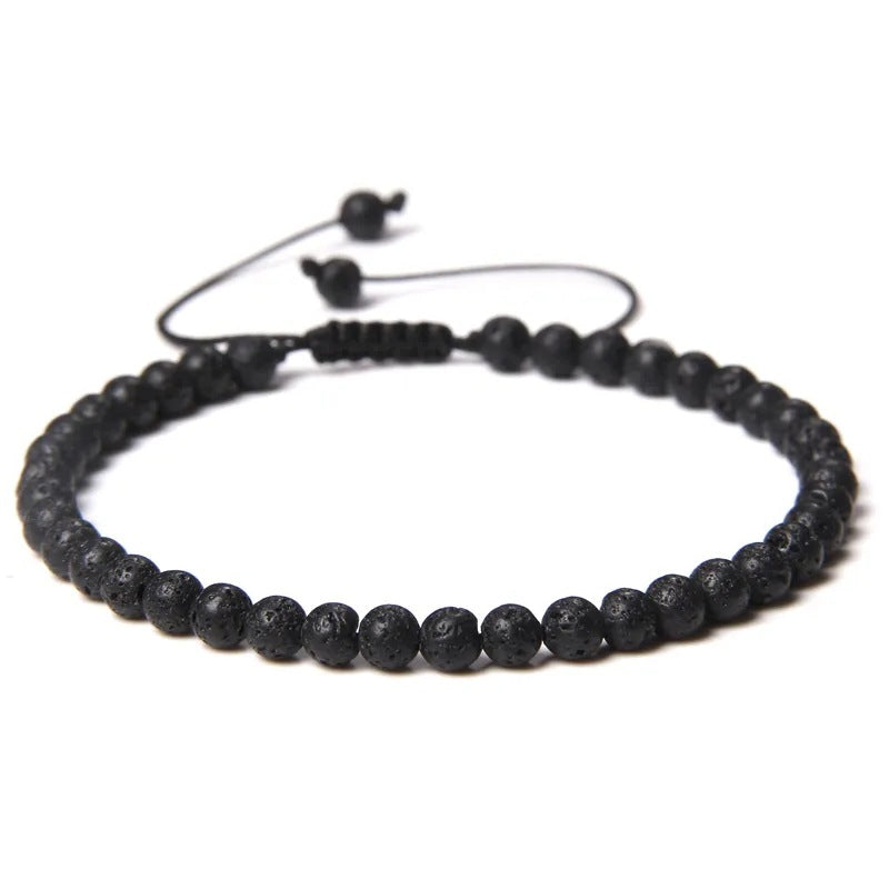 Casual Natural Agate Stone Adjustable Knitting Bracelet