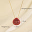 Classic Style Water Droplets Stainless Steel Natural Stone Plating Pendant Necklace