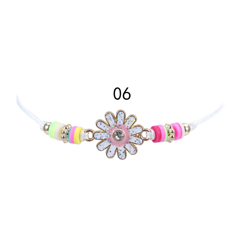 Colorful Butterfly Heart Kids' Friendship Bracelet and Necklace Set