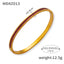 Elegant 18K Gold Plated Rhinestone Titanium Steel Bangle Bracelet