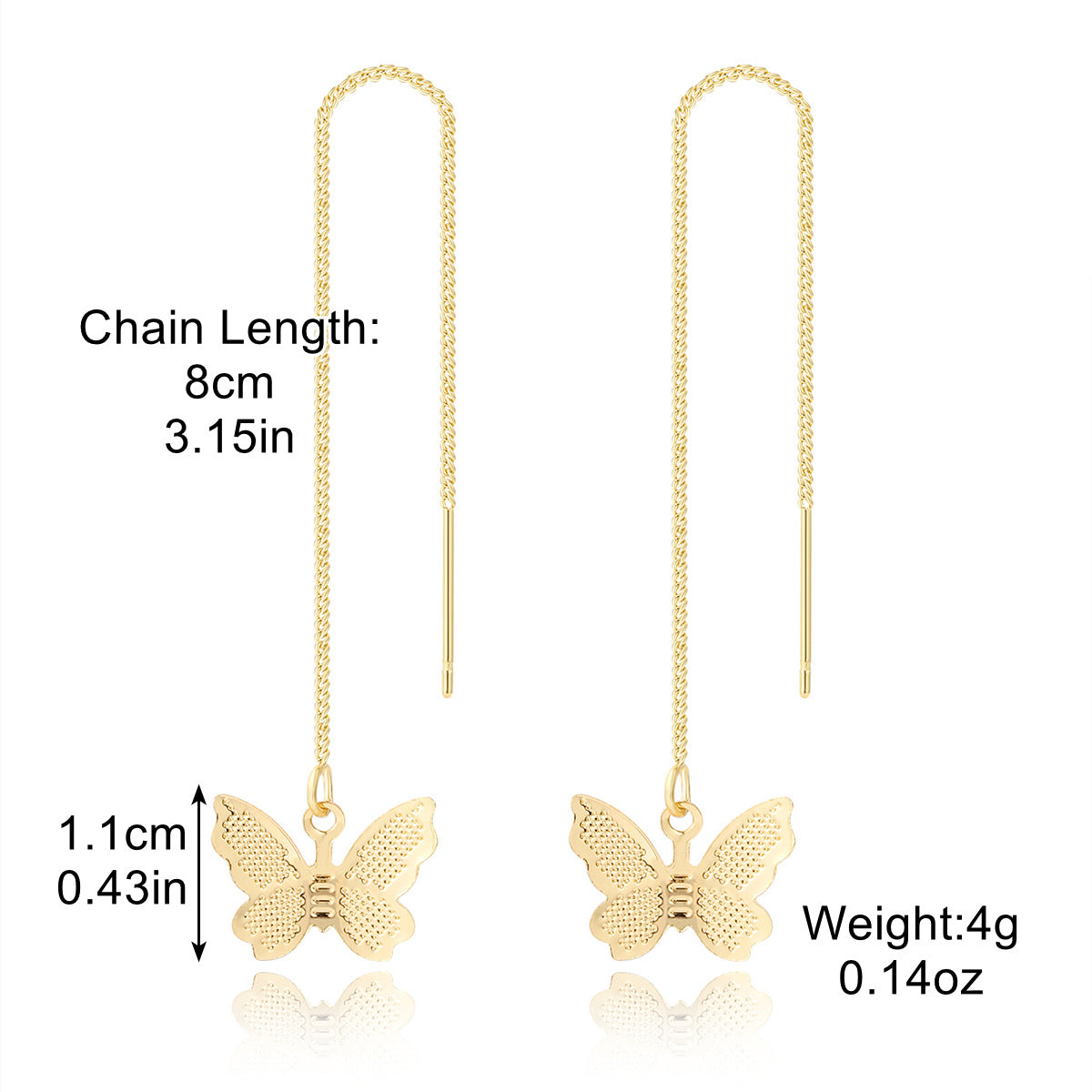 1 Pair Fashion Heart Shape Bee Butterfly Metal Plating Inlay Pearl Zircon Women'S Ear Line