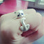 Ethnic Animal Alloy Adjustable Cat and Dog Unisex Ring