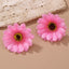 1 Pair Colorful Daisy Flower Drop Earrings