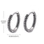 Titanium Steel Textured Hoop Earrings for Men