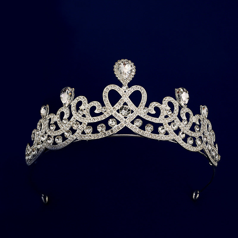 Women's Rhinestone Crown Tiara Headband for Bridal and Party Occasions