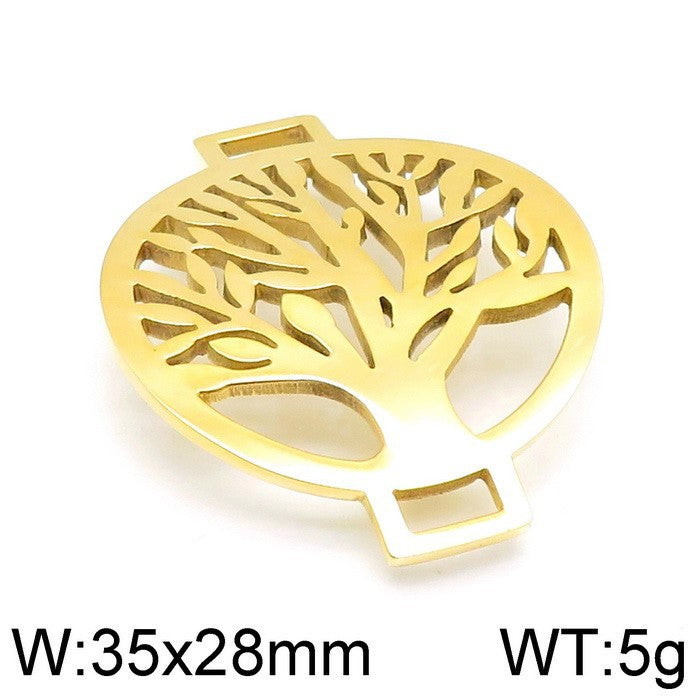 18K Gold Plated Stainless Steel Tree of Life Bracelet