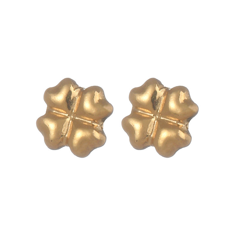 1 Pair Simple Style Flower Inlay 304 Stainless Steel Rhinestones Ear Studs