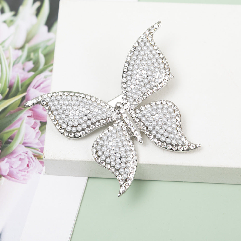 Women's Elegant Butterfly Pearl Hair Clip