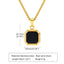 Retro Black Geometric Titanium Steel Pendant Necklace for Men