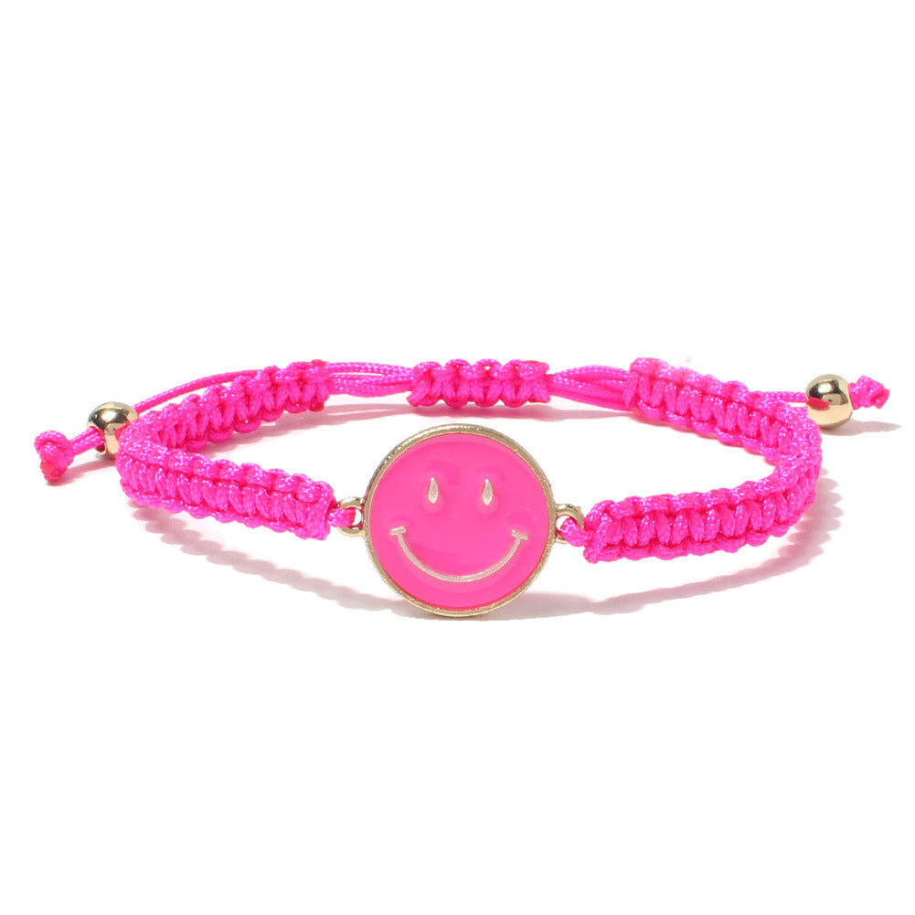 Fashion Multicolor Smiley Face Adjustable Copper Bracelet