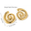 1 Pair Modern Geometric Spiral Stripe Stainless Steel and Alloy Ear Studs