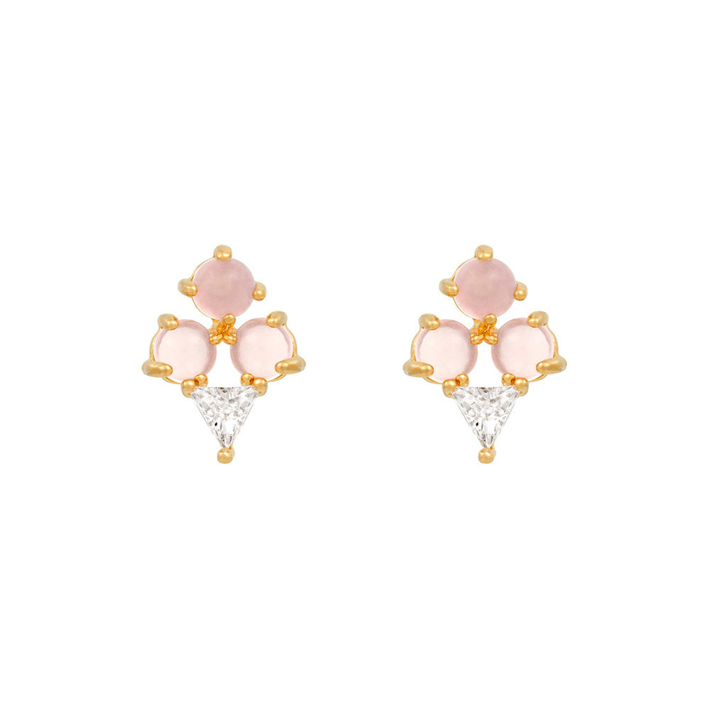 Ethnic Geometric Gemstone Lollipop Ice Cream 18k Gold Plated Earrings