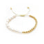 Fashion Star Eye Pearl & Gold-Plated Beaded Pentagram Bracelet Set for Women