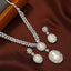 Elegant Bridal Jewelry Set with Flower Alloy Inlay and Rhinestone Necklace and Earrings