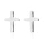 Simple Cross Stainless Steel Stud Earrings for Women and Men