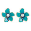 1 Pair Elegant Flower Enamel Alloy Pearl Stud Earrings