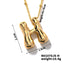 304 Stainless Steel Gold Plated Alphabet Pendant Necklace