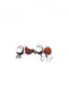 1 Pair Casual Coconut Resin Pearl Drop Earrings