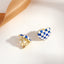 Elegant Heart & Bow Opal Pearl Rhinestone Ear Clips - 1 Pair