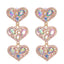 Fashion Geometric Heart Pendant Diamond Stud Earrings