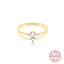 Fashion Round Sterling Silver Inlay Artificial Diamond Rings 1 Piece