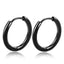 Retro Solid Color Stainless Steel Plating Hoop Earrings 1 Piece