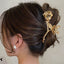 Women's Elegant Rose Metal Hair Claw Clip