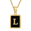 Fashion Letter Square Stainless Steel Titanium Steel Plating Pendant Necklace 1 Piece