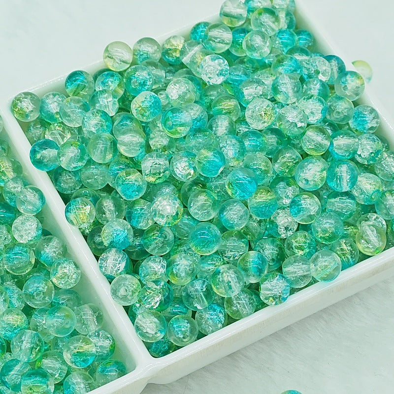 6mm Crackle Glass Beads for DIY Jewelry Making - Bracelet & Necklace Supplies