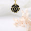 Copper Gold-Plated Rose Flower Pendant Necklace for Women