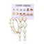 Creative Butterfly & Pearl Earrings Set - 15 Pairs Vintage Acrylic & Simple Tassel Design