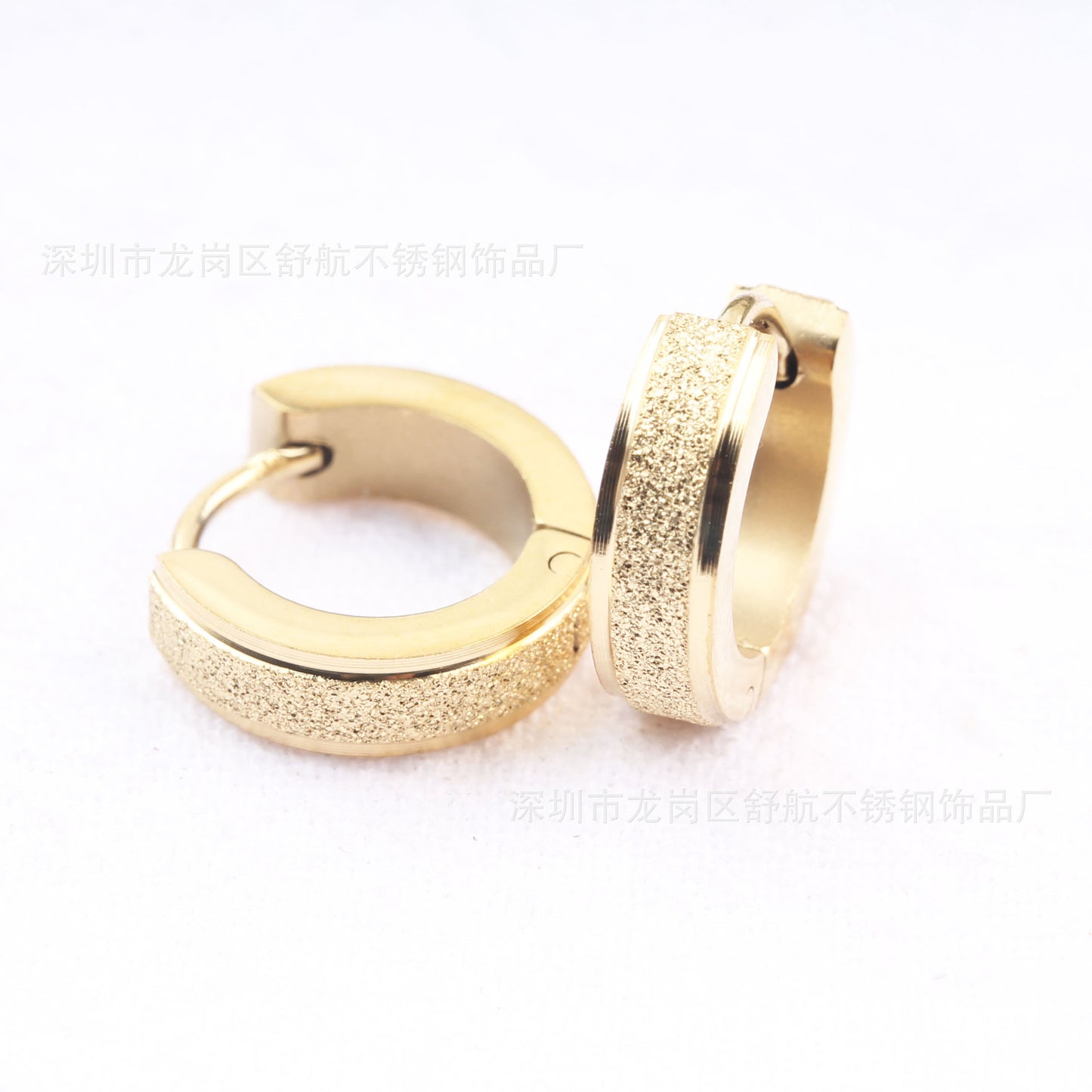 Fashion Punk Titanium Steel Zircon Inlay Earrings