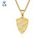 Hip-Hop Retro Cross Shield Pendant Necklace for Men in Titanium Steel